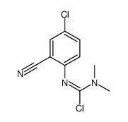 N'-(4-chloro-2-cyanophenyl)-N,N-dimethylcarbamimidoyl chloride结构式
