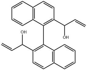 [1,1'-Binaphthalene]-2,2'-dimethanol, α2,α2'-diethenyl-, (α2S,α2'S,1R)-结构式