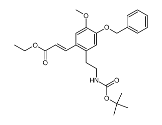 2-[2-(ethylpropionate)-4-methoxy-5-benzyloxy]-1-(tert-butoxycarbonyl-amino)-ethane Structure