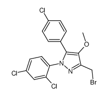 3-bromomethyl-5-(4-chlorophenyl)-1-(2,4-dichlorophenyl)-4-methoxy-1H-pyrazole Structure
