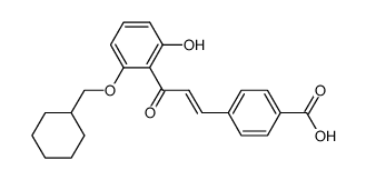 (E)-4-[3-(2-cyclohexylmethoxy-6-hydroxyphenyl)-3-oxoprop-1-enyl]benzoic acid Structure