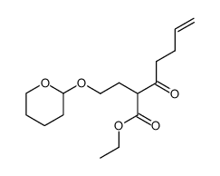 ethyl 3-oxo-2-[2-(tetrahydro-2H-pyran-2-yloxy)ethyl]hept-6-enoate结构式