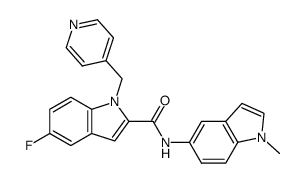 N-(1-methyl-1H-indol-5-yl)-5-fluoro-1-[(pyrid-4-yl)methyl]-1H-indole-2-carboxamide Structure