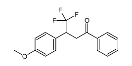 4,4,4-trifluoro-3-(4-methoxyphenyl)-1-phenylbutan-1-one结构式