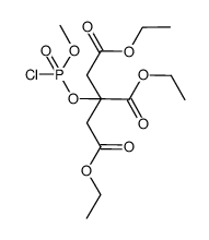 3-(chloromethoxyphosphoryloxy)-3-ethoxycarbonylpentanedioic acid diethyl ester结构式