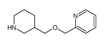 Pyridine, 2-[(3-piperidinylmethoxy)methyl]-结构式