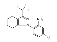 Benzenamine, 5-chloro-2-[4,5,6,7-tetrahydro-3-(trifluoromethyl)-1H-indazol-1-yl]结构式