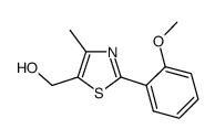 [2-(2-Methoxy-phenyl)-4-methyl-thiazol-5-yl]-methanol结构式