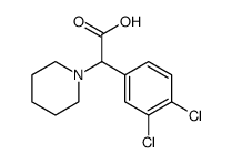 1-Piperidineacetic acid, α-(3,4-dichlorophenyl) Structure