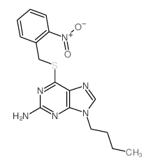 9-butyl-6-[(2-nitrophenyl)methylsulfanyl]purin-2-amine picture