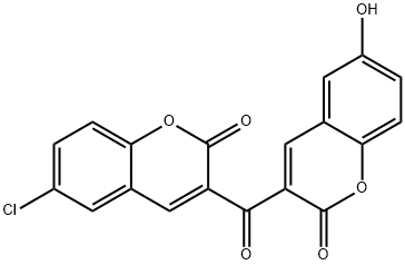 6-chloro-3-(6-hydroxy-2-oxo-2H-chromene-3-carbonyl)-2H-chromen-2-one Structure