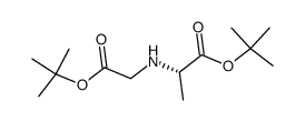 (S)-2-(tert-Butoxycarbonylmethyl-amino)-propionic acid tert-butyl ester结构式