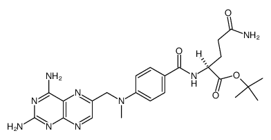 N-(p-(2,4-diaminopteridin-6-yl)methyl(methyl)aminobenzoyl)-L-glutamine t-butyl ester结构式