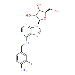3-iodo-N(6)-4-aminobenzyladenosine Structure