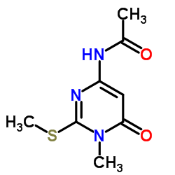 N-[1-Methyl-2-(methylsulfanyl)-6-oxo-1,6-dihydro-4-pyrimidinyl]acetamide结构式