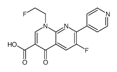1,8-Naphthyridine-3-carboxylic acid, 6-fluoro-1-(2-fluoroethyl)-1,4-dihydro-4-oxo-7-(4-pyridinyl)结构式
