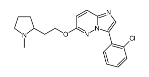 3-(2-chloro-phenyl)-6-[2-(1-methyl-pyrrolidin-2-yl)-ethoxy]-imidazo[1,2-b]pyridazine结构式