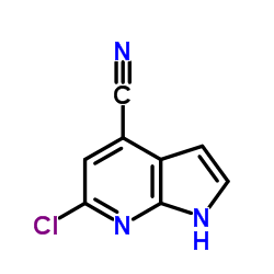 6-氯-1H-吡咯并[2,3-b]吡啶-4-甲腈结构式