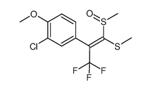 methyl 2-(3-chloro-4-methoxyphenyl)-3,3,3-trifluoro-1-methylsulfinyl-1-propenyl sulfide Structure