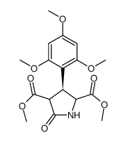 (+)-dimethyl 5-oxo-3-(2,4,6-trimethoxyphenyl)pyrrolidine-2,4-dicarboxylate结构式