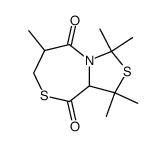 1,1,3,3,6-Pentamethyl-tetrahydro-thiazolo[4,3-c][1,4]thiazepine-5,9-dione结构式