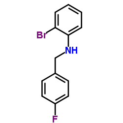 2-Bromo-N-(4-fluorobenzyl)aniline结构式