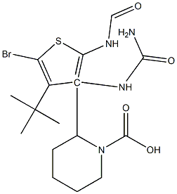 (S)-tert-butyl 3-(5-bromo-3-ureidothiophene-2-carboxamido)piperidine-1-carboxylate Structure