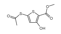 methyl 5-(acetylthio)-3-hydroxythiophene-2-carboxylate结构式