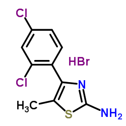 4-(2,4-DICHLOROPHENYL)-5-METHYL-1,3-THIAZOL-2-AMINE HYDROBROMIDE结构式