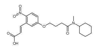 N-cyclohexyl-N-methyl-4-[3-(2-carboxyvinyl)-4-nitrophenoxy]butyramide结构式