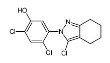 2,4-dichloro-5-(3-chloro-4,5,6,7-tetrahydroindazol-2-yl)phenol结构式