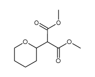 2-[bis(methoxycarbonyl)methyl]tetrahydropyran结构式