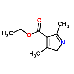 2,4-Dimethyl-1H-pyrrole-3-carboxylic acid ethyl ester结构式