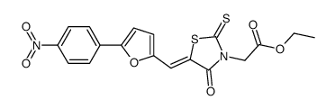 Ethyl [(5E)-5-{[5-(4-nitrophenyl)-2-furyl]methylene}-4-oxo-2-thio xo-1,3-thiazolidin-3-yl]acetate Structure