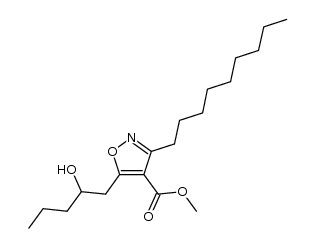 methyl 5-(2-hydroxypentyl)-3-nonylisoxazole-4-carboxylate Structure