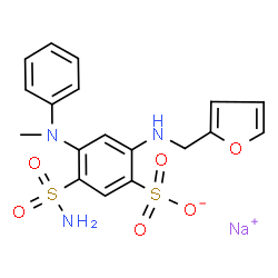 5-(Aminosulfonyl)-2-[(2-furanylmethyl)amino]-4-(methylphenylamino)benzenesulfonic acid sodium salt Structure