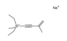 sodium triethyl(3-methyl-3-buten-1-inyl)borate结构式