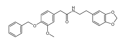 N-(2-Benzo[1,3]dioxol-5-yl-ethyl)-2-(4-benzyloxy-3-methoxy-phenyl)-acetamide结构式