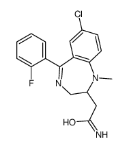 2-[7-chloro-5-(2-fluorophenyl)-1-methyl-2,3-dihydro-1,4-benzodiazepin-2-yl]acetamide结构式