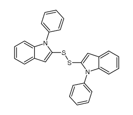 bis(1-phenylindol-2-yl) disulfide结构式
