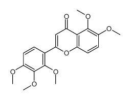 5,6-dimethoxy-2-(2,3,4-trimethoxyphenyl)chromen-4-one结构式