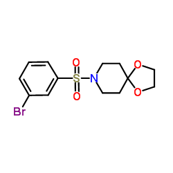 8-[(3-Bromophenyl)sulfonyl]-1,4-dioxa-8-azaspiro[4.5]decane Structure