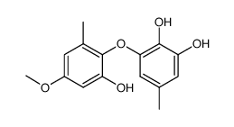 3-(2-hydroxy-4-methoxy-6-methylphenoxy)-5-methylbenzene-1,2-diol Structure