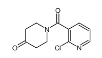 1-(2-chloropyridine-3-carbonyl)piperidin-4-one结构式
