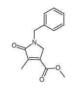 1-Benzyl-4-methyl-5-oxo-2,5-dihydro-1H-pyrrole-3-carboxylic acid methyl ester结构式