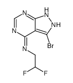 3-Bromo-N-(2,2-difluoroethyl)-1H-pyrazolo[3,4-d]pyrimidin-4-amine Structure