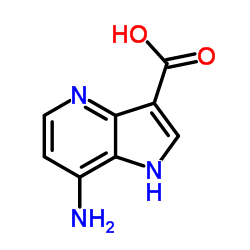 7-Amino-1H-pyrrolo[3,2-b]pyridine-3-carboxylic acid结构式