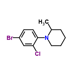1-(4-Bromo-2-chlorophenyl)methylpiperidine Structure