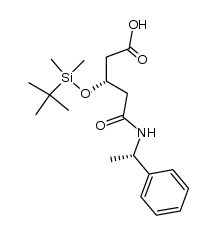 (3S)-3-{[(tert-butyl)dimethylsilyl]oxy}-5-oxo-5-{[(1S)-1-phenylethyl]amino} pentanoic acid Structure