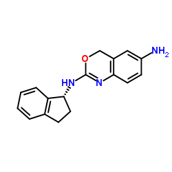 N2-[(1R)-2,3-Dihydro-1H-inden-1-yl]-4H-3,1-benzoxazine-2,6-diamine Structure